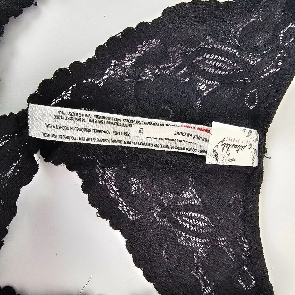 Free People Intimately Free Lace Black Wireless‎ Bralette XS Pre-Owned